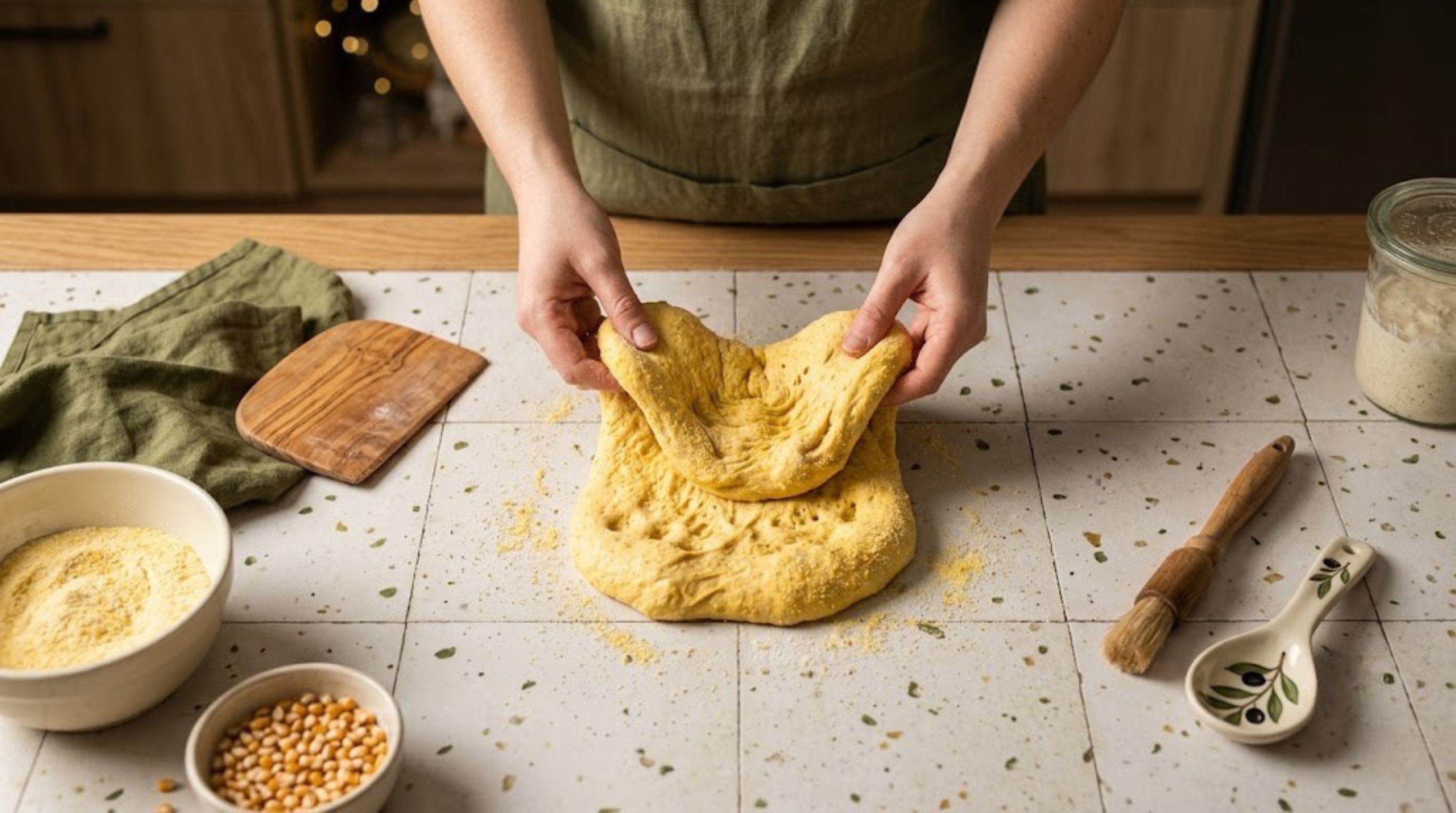Солнечный и ароматный: пышный кукурузный хлеб на закваске, который получается даже у новичков