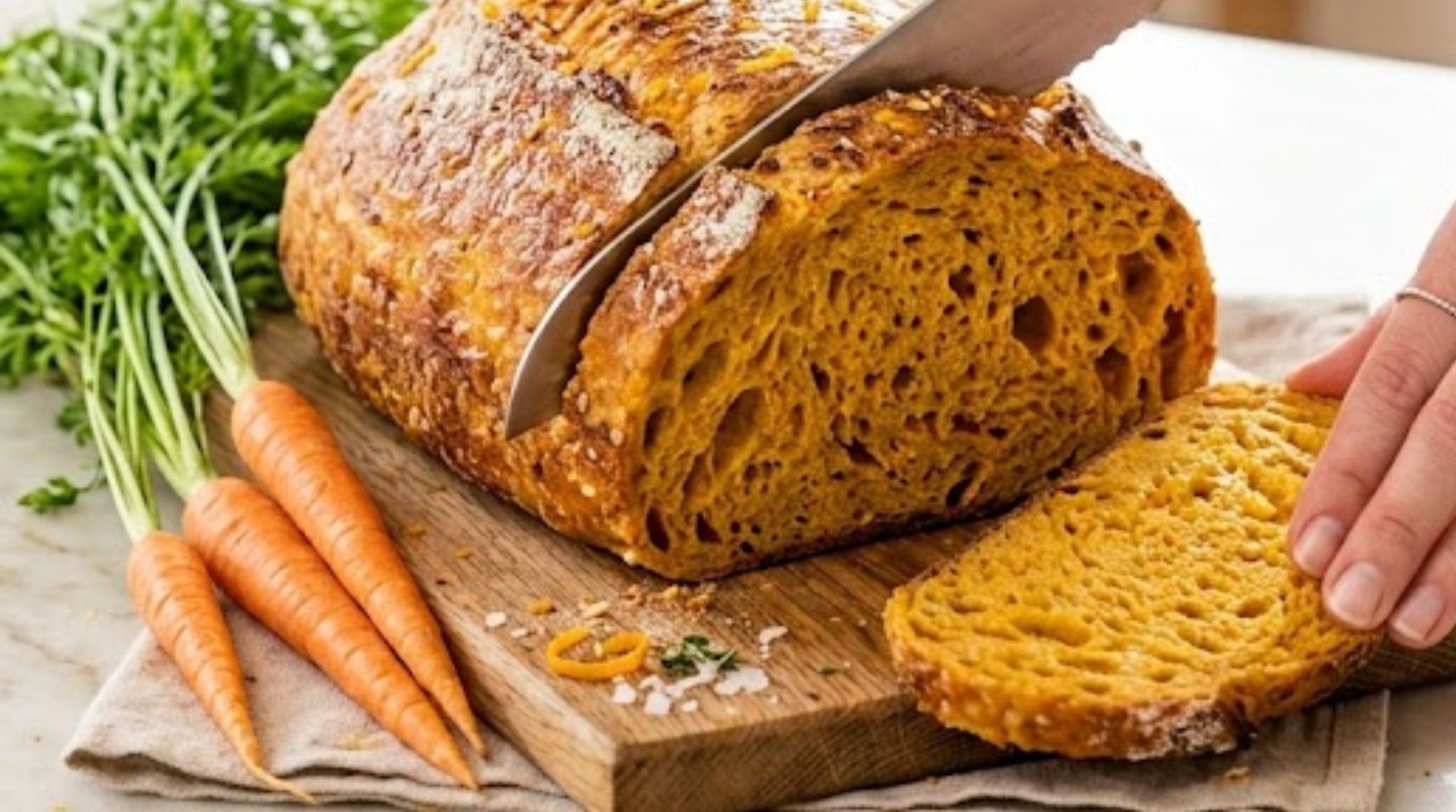 Морковный хлеб на закваске: секреты сочного яркого мякиша
