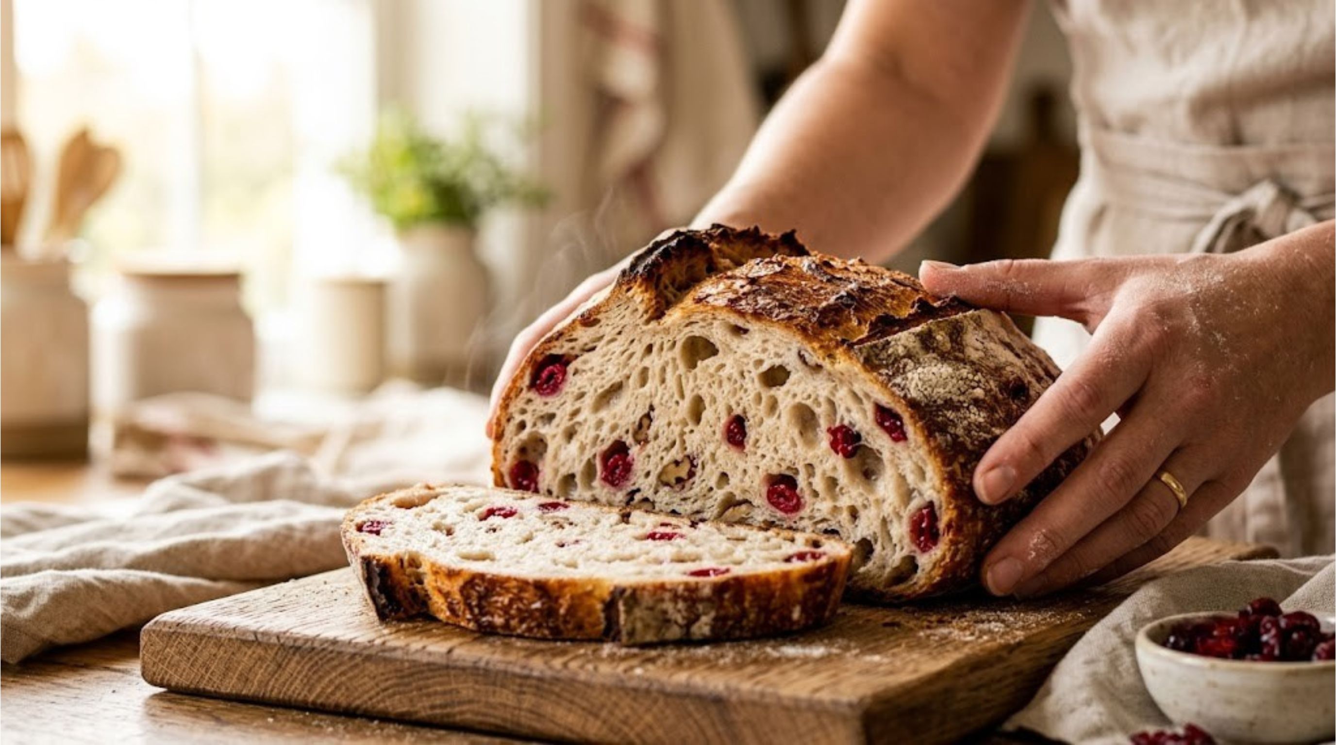 Хлеб на закваске с клюквой: секреты кисло-сладкого вкуса и идеального мякиша